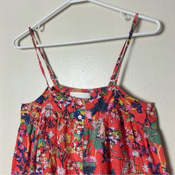 Anthropologie orange floral modal sleep swing tank top womens XS - Picture 4 of 9